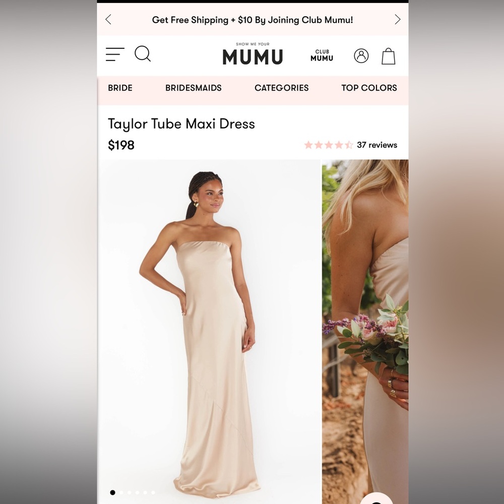 Show Me Your Mumu Taylor Tube Maxi Dress with Park & Fifth Scarf